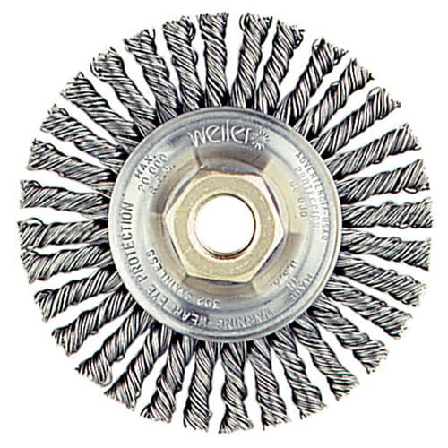 Weiler 13138  4" Stringer Bead Wire Wheel .020 Stainless Steel, 5/8"-11 A.H. (SS) - My Tool Store