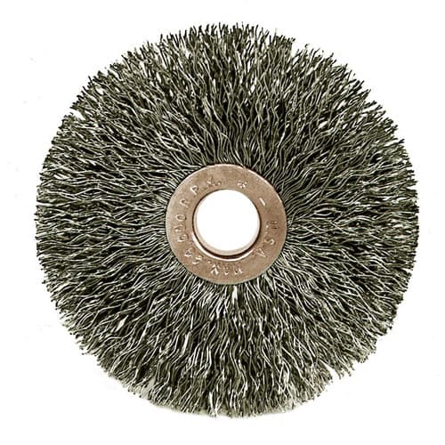 Weiler 15071 1" Copper Center™ Crimped Wire Wheel, .006, 1/4" A.H. - My Tool Store