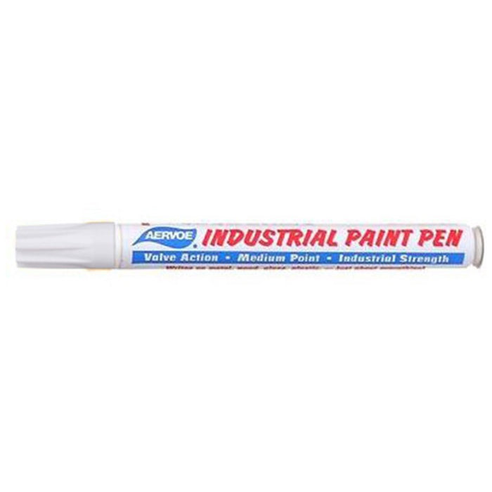 Aervoe 1227 White Medium Point, Felt Tip Heavy Duty Marking Pen - My Tool Store