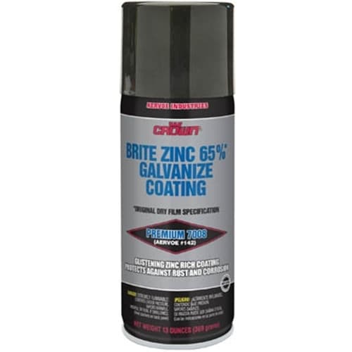 Aervoe 7008 Brite Galvanize Coating 65% Zinc Rich Aerosol Spray, 13 oz - My Tool Store