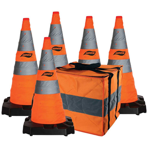 Aervoe 1186-5 28" H.D. Collapsible Safety Cone, 5 Pack - My Tool Store