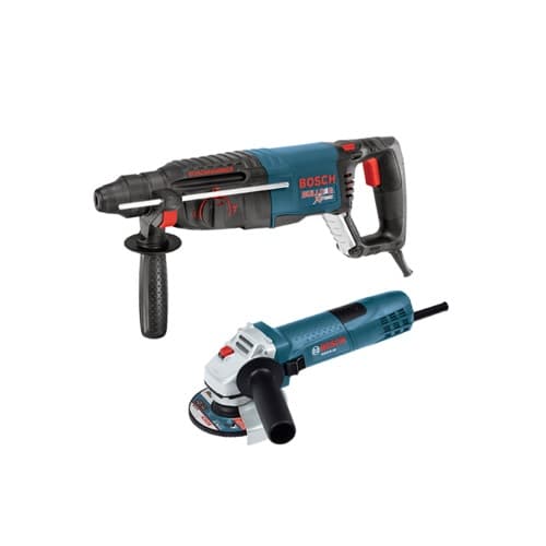 Bosch 11255VSR-GWS8 1" SDS-Plus Bulldog Xtreme Rotary Hammer with 4.5" Small Angle Grinder - My Tool Store