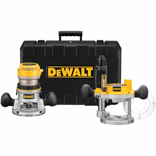 DeWalt DW618PK 2-1/4 HP EVS Fixed Base / Plunge Router Combo Kit with Soft Start - My Tool Store