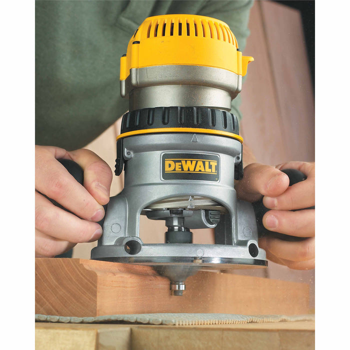 DeWalt DW618 2-1/4 HP (maximum motor HP) EVS Fixed Base Router with Soft Start - My Tool Store