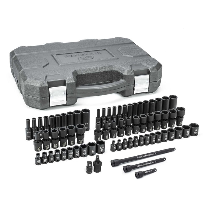 GearWrench 84903 71 Pc. 1/4" Drive 6 Point Standard & Deep Universal Impact SAE/Metric Socket Set - My Tool Store