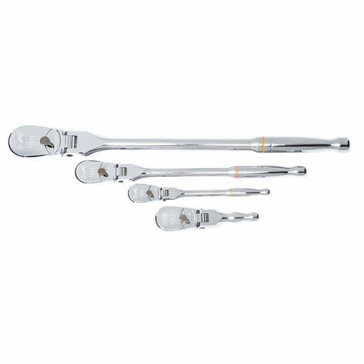GearWrench 81230T 4 Pc. 1/4", 3/8" & 1/2" Drive 90-Tooth Flex Head Teardrop Ratchet Set - My Tool Store