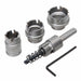 Greenlee 655 Quick Change Stainless Steel Hole Cutter Kit (7/8", 1-1/8", 1-3/8") - My Tool Store