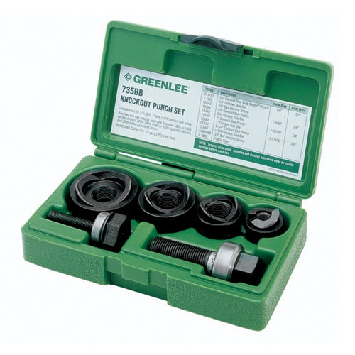 Greenlee 735BB Knockout Punch Kit, 1/2" to 1-1/4" - My Tool Store
