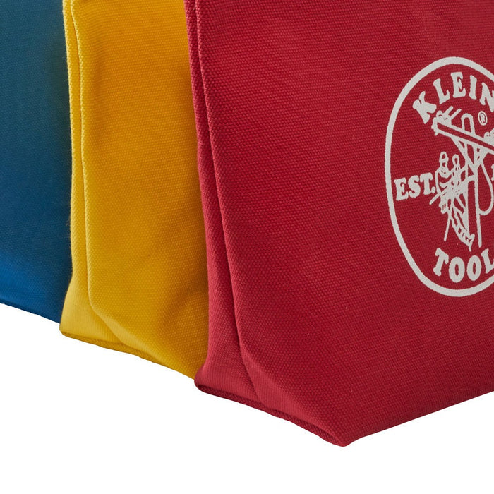 Klein 5539CPAK Assorted Canvas Zipper Bags, 3-Pack