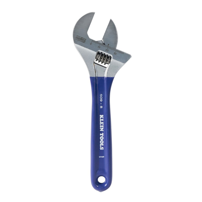 Klein D509-8 Adjustable Wrench, Extra-Wide Jaw, 8"