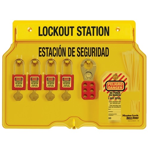 MasterLock 1482BP410ES Zenex 4 Lock Spanish/English Padlock Station - My Tool Store
