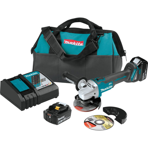 Makita XAG04T 18V LXT Lithium-Ion Brushless 4-1/2" / 5" Angle Grinder Kit - My Tool Store