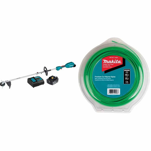 Makita XUX02SM1X1 18V LXT® Lithium-Ion Brushless Cordless Couple Shaft Power Head Kit With 13" String Trimmer Attachment, with one battery (4.0Ah) - My Tool Store