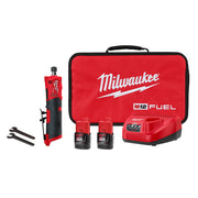 Milwaukee 2486-22 M12 FUEL Straight Die Grinder, 2 Battery Kit