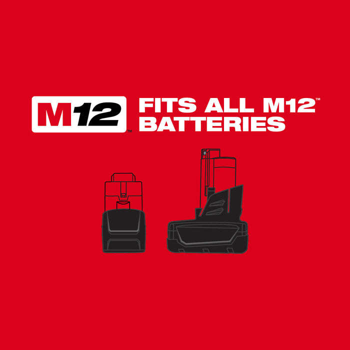 Milwaukee 2494-22 M12 Cordless Combo Drill Kit, 2 Battery