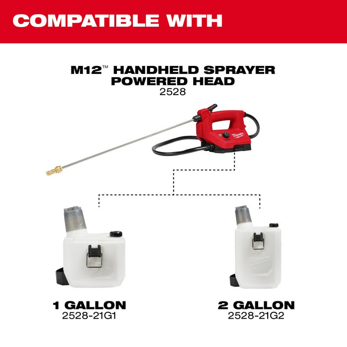 Milwaukee 2528-21G2 M12 2 Gallon Handheld Sprayer Kit - My Tool Store