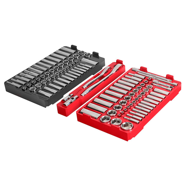 Milwaukee  48-22-9486 1/4" & 3/8”  106pc Ratchet and Socket Set in PACKOUT - SAE & Metric