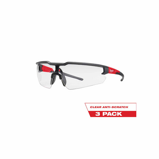 Milwaukee 48-73-2052 3PK Safety Glasses - Clear Anti-Scratch Lenses - My Tool Store