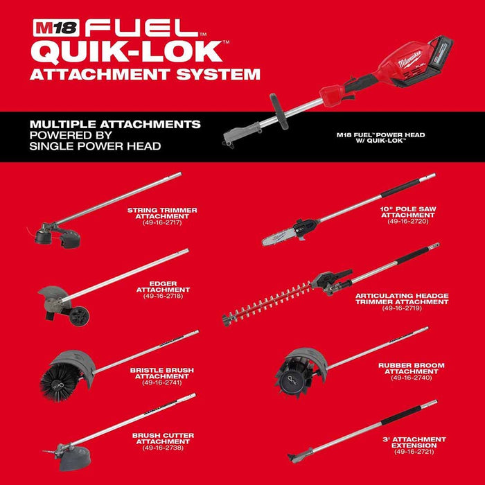 Milwaukee 49-16-2740 M18 Fuel Quik-Lok Rubber Broom Attachment - My Tool Store