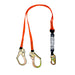 SafeWaze FS88566-E 6' Shock Absorbing Lanyard w/Rebar Hooks, Dual Leg - My Tool Store