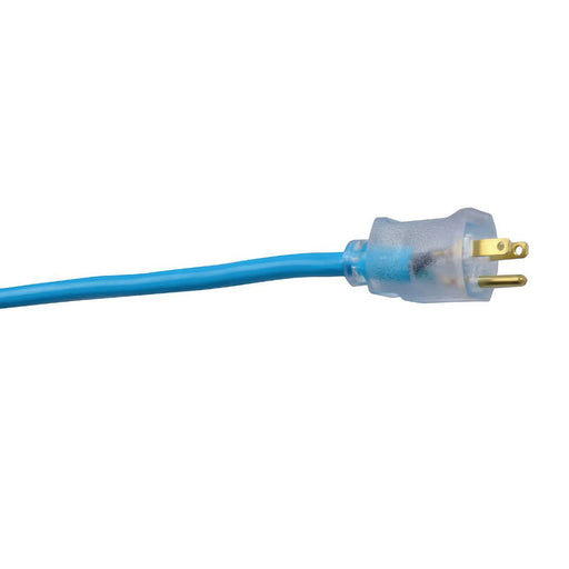 Southwire 2579SW000H 12/3 100' SJTW Cool Blue Extension Cord with Lighted Ends - My Tool Store