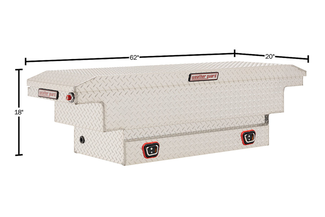 Weather Guard 137-0-03 Model 137-0-03 Saddle Box, Aluminum, Compact Deep, Clear, 8.0 Cu. Ft. - My Tool Store