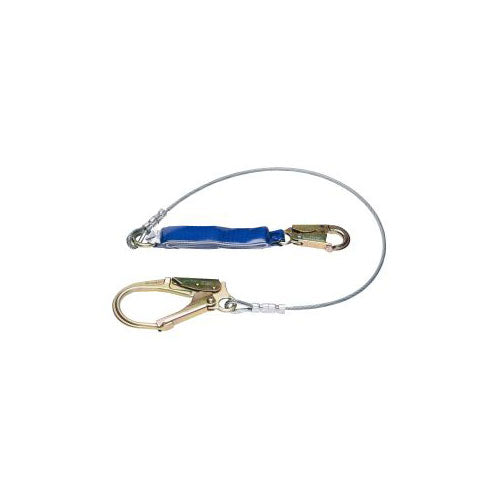 Werner C361200 6' DeCoil Cable Single Leg Lanyard w 1/4" Vinyl Coated Cable - My Tool Store