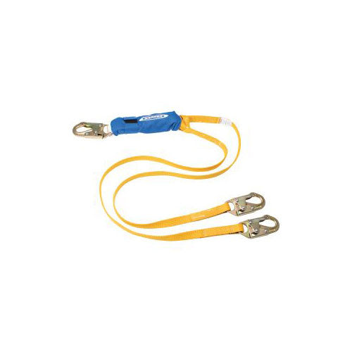 Werner C411100 6' DeCoil Twinleg Lanyard w 1" Web and Snap Hook - My Tool Store