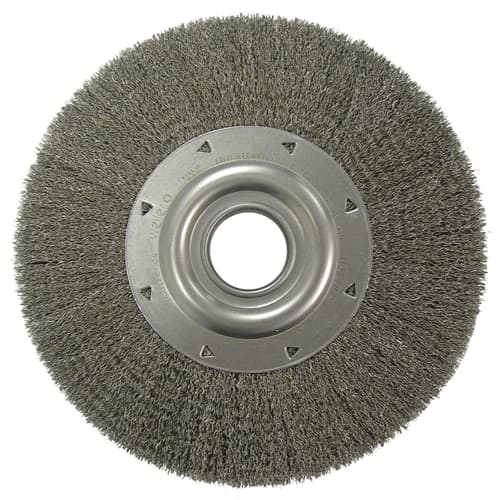 Weiler 03220 12" Crimped Wire Wheel, Wide Face, .0118, 2" A.H.