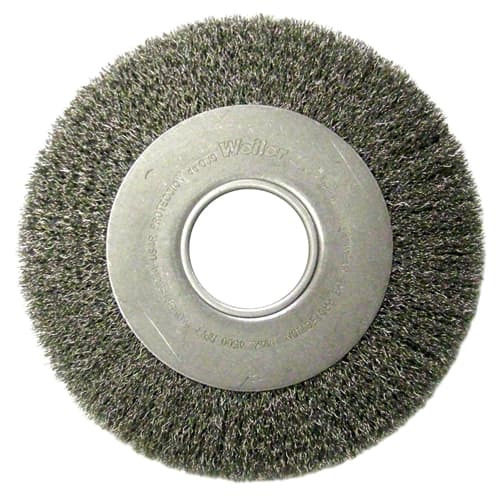 Weiler 06100 8" Medium Crimped Wire Wheel, .0104, 2" A.H.