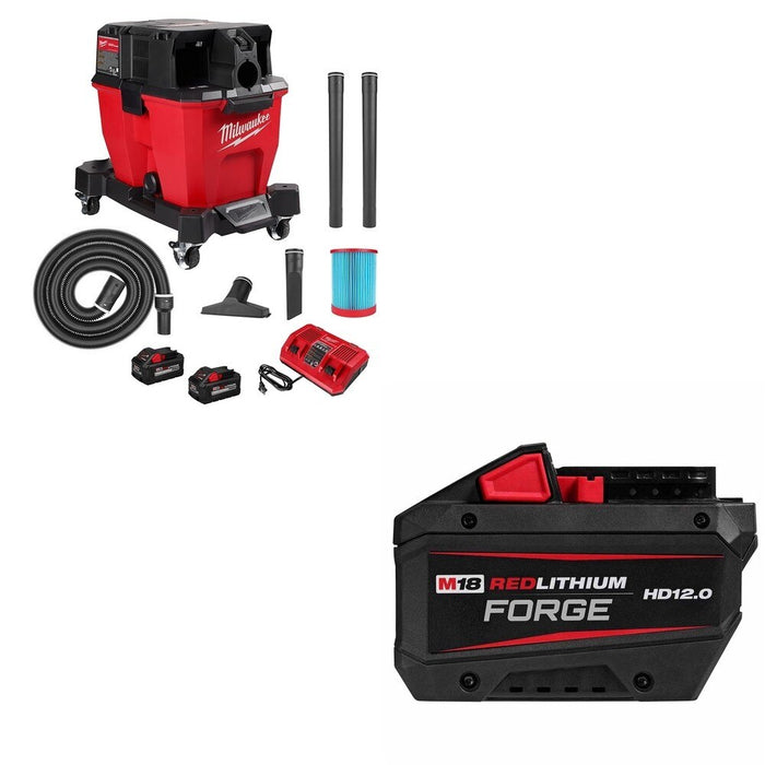 Milwaukee 0920-22HD 9-Gallon Dual-Battery Wet/Dry Vacuum W/ FREE 48-11-1813 M18 Battery