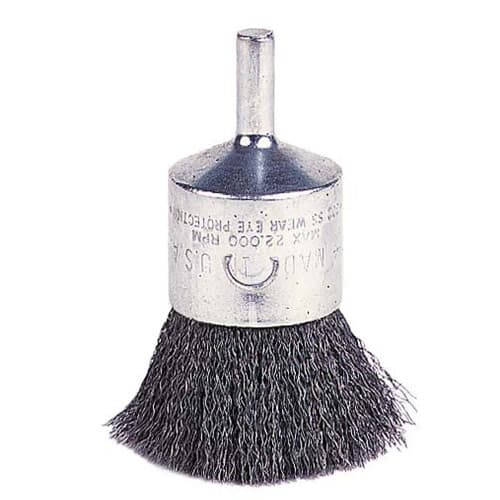 Weiler 10023 1" Crimped Wire End Brush, .014 SS