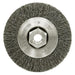 Weiler 13078 4" Narrow Crimped Wire Wheel, .014, 3/8"-24 A.H