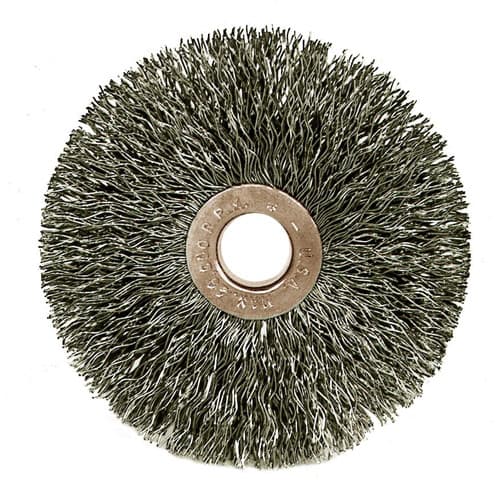 Weiler 15071 1" Copper Center™ Crimped Wire Wheel, .006, 1/4" A.H.