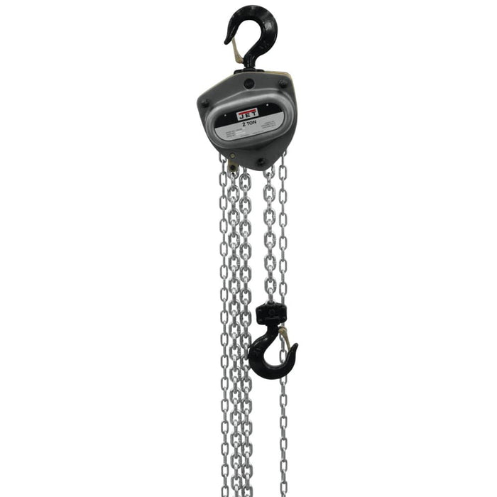 Jet JT9-206121 L-100-200WO-20 2-Ton Hand Chain Hoist 20' Lift, Overload Protection