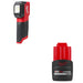 Milwaukee 2127-20 M12 Match Light w/ 48-11-2425 M12 CP2.5 Battery Pack