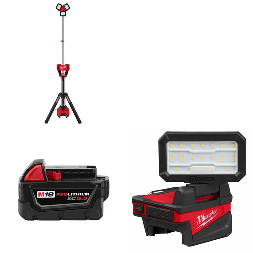 Milwaukee 2136-20 Tower Light Kit W/ FREE Battery and FREE Flood Light