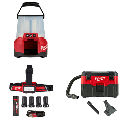 Milwaukee 2145-20 M18 LED Site Light  W/ FREE 2115-21 Headlamp & Vacuum, Bare