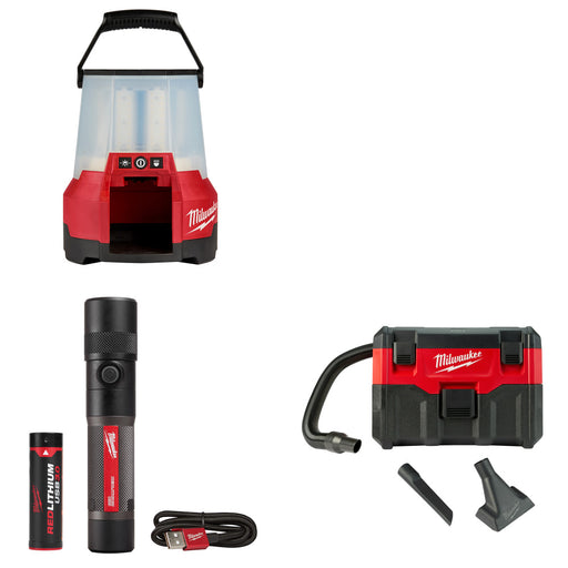 Milwaukee 2145-20 M18 LED Site Light  W/ FREE 2161-21 Flashlight & Vacuum, Bare