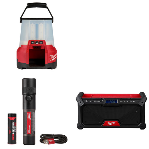 Milwaukee 2145-20 M18 LED Site Light  W/ FREE 2161-21 Flashlight & Radio, Bare