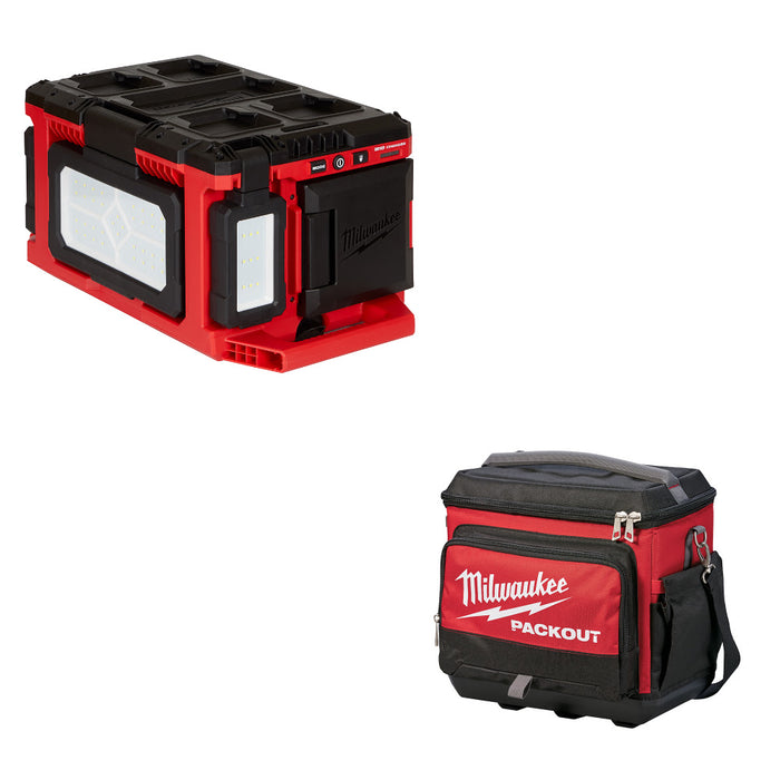 Milwaukee 2357-20 M18™ PACKOUT™ Light/Charger W/ FREE 48-22-8302 PACKOUT Cooler