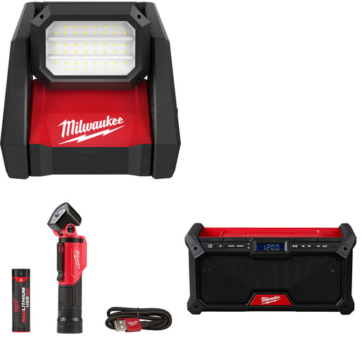 Milwaukee 2366-20 M18 ROVER Flood Light W/ FREE 2113-21 Flashlight & Radio, Bare