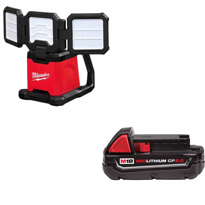 Milwaukee 2368-20 M18 Flood & Area Light W/ FREE 48-11-1820 M18 CP2.0 Battery
