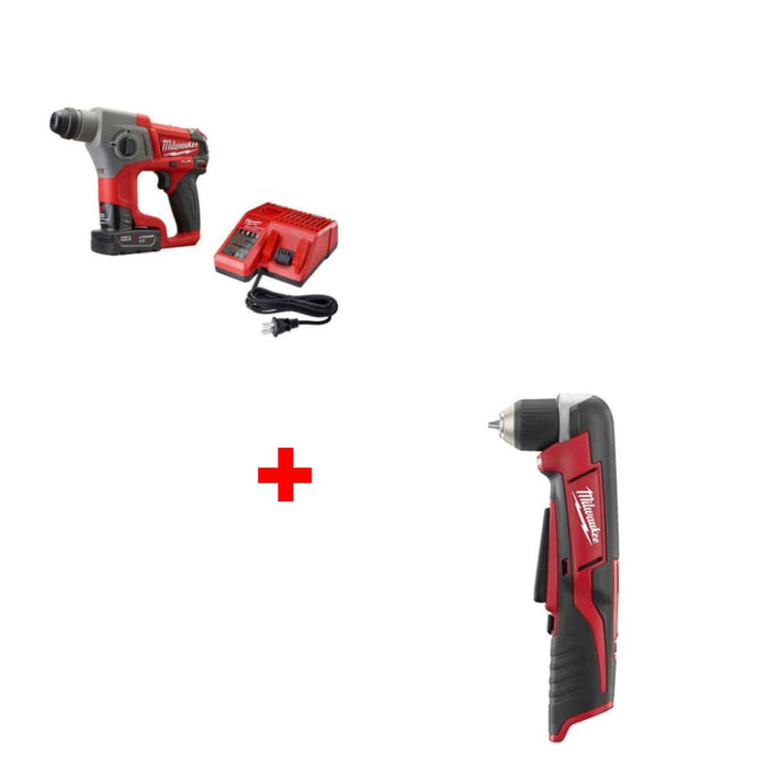 Milwaukee 2416-21XC Rotary Hammer Kit w/ FREE 2415-20 3/8" Drill Driver, Bare