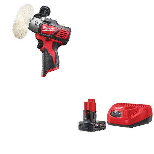 Milwaukee 2438-20 M12 Polisher/Sander W/ FREE 48-59-2440 M12 XC4.0 Starter Kit