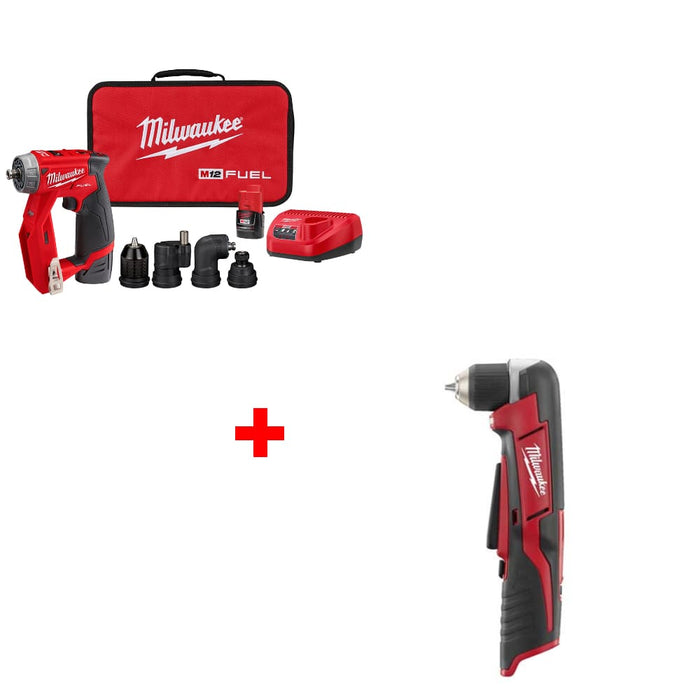Milwaukee 2505-22 M12 Drill/Driver Kit w/ FREE 2415-20 3/8" Drill Driver, Bare