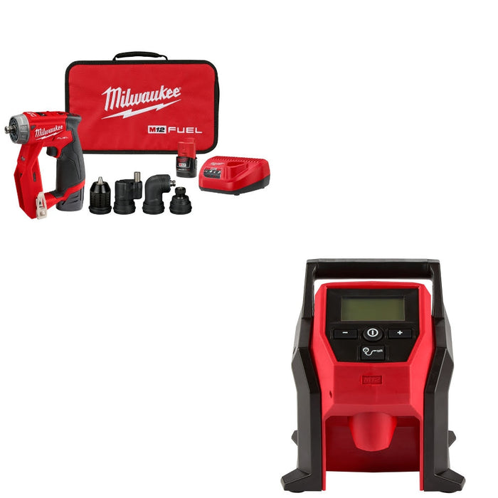 Milwaukee 2505-22 Drill/Driver Kit W/ FREE 2475-20 Inflator