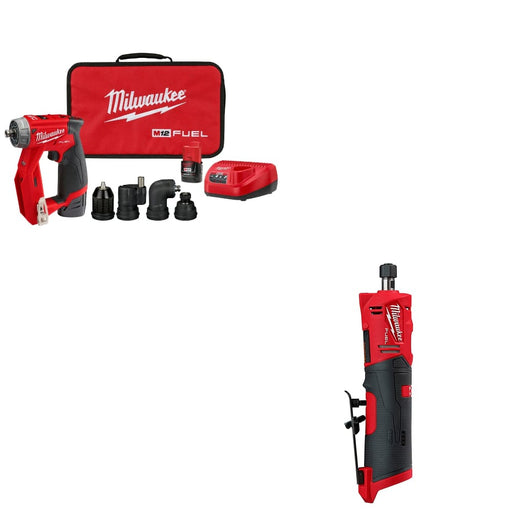 Milwaukee 2505-22 M12 FUEL Drill/Driver Kit w/ 2486-20 M12 FUEL Die Grinder