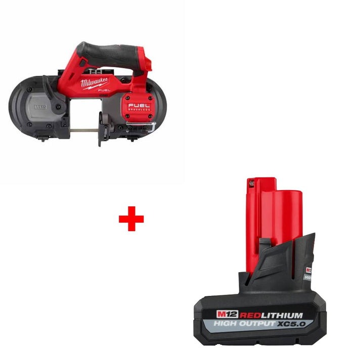 Milwaukee 2529-20 M12 FUEL Band Saw, Bare w/ FREE 48-11-2450 M12 Battery Pack