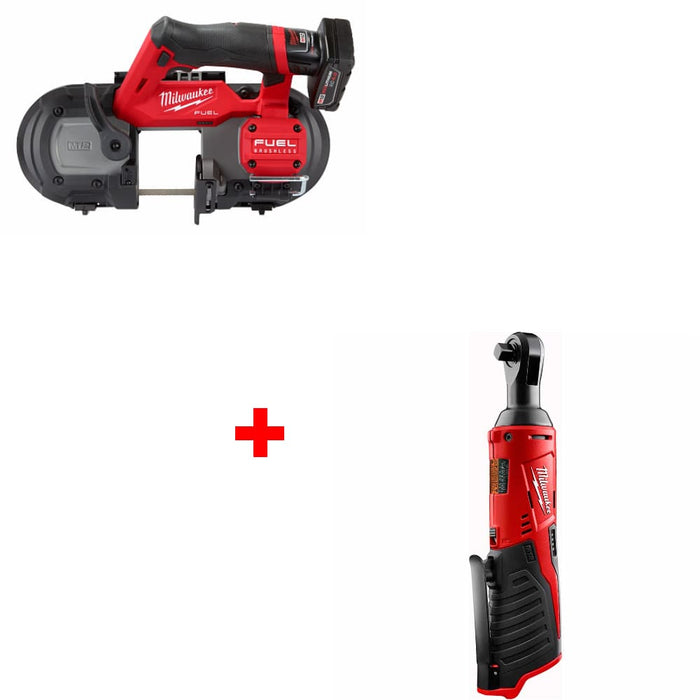 Milwaukee 2529-21XC M12 FUEL Band Saw Kit w/ FREE 2457-20 M12 3/8" Ratchet